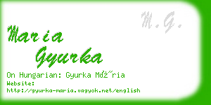 maria gyurka business card